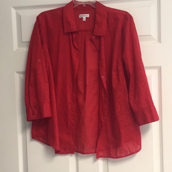 croft & barrow Tops - Croft & Barrow red button up blouse